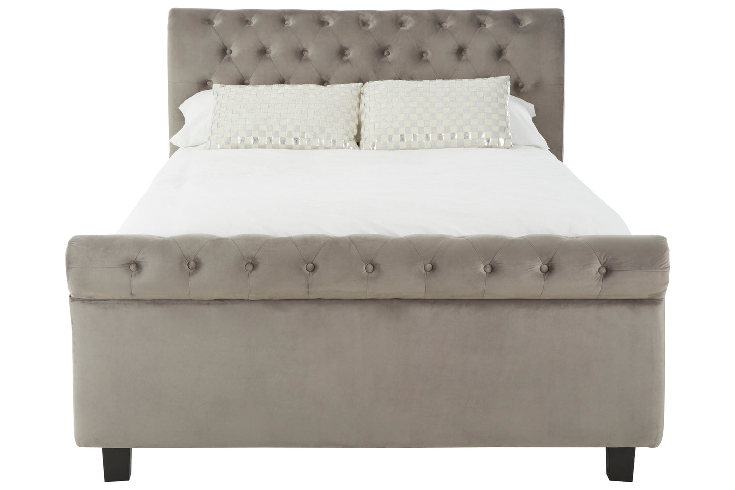 Agnes Grey King Ottoman Bed