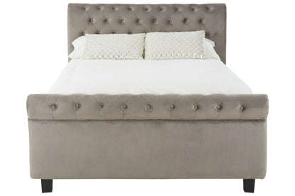 Agnes Grey King Ottoman Bed