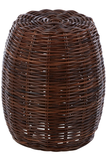 Honduras Natural Woven Rattan Boho Footstool