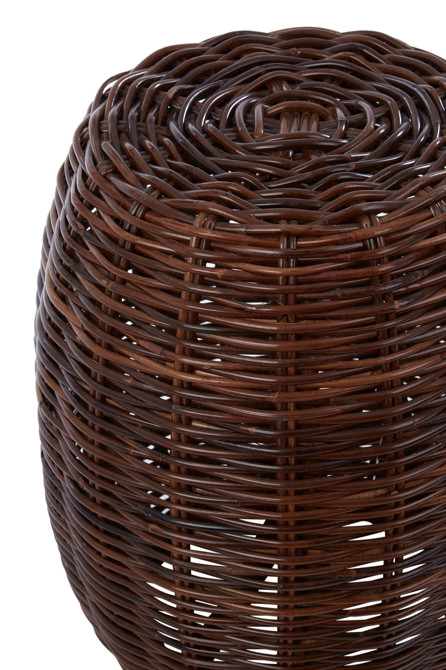 Honduras Natural Woven Rattan Boho Footstool