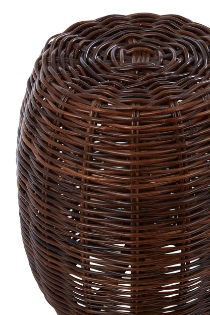 Honduras Natural Woven Rattan Boho Footstool