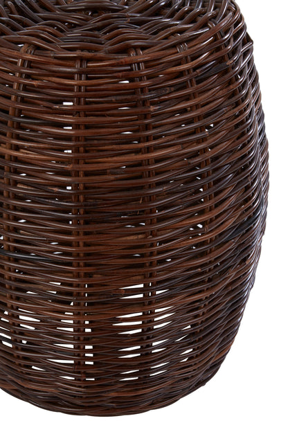 Honduras Natural Woven Rattan Boho Footstool