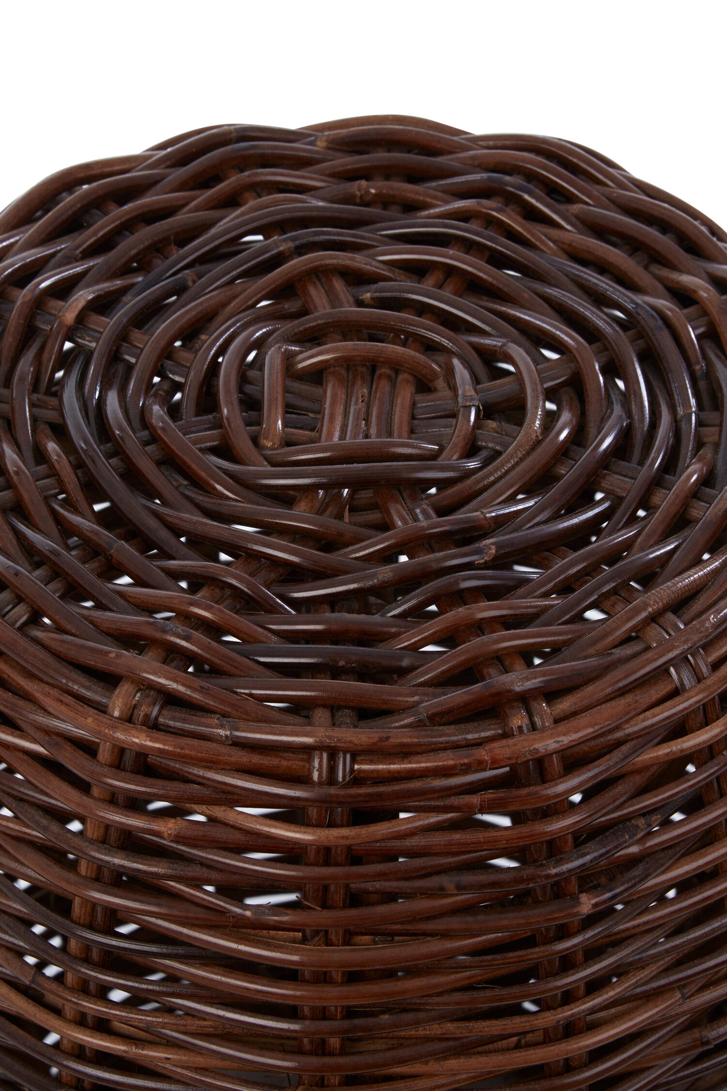 Honduras Natural Woven Rattan Boho Footstool