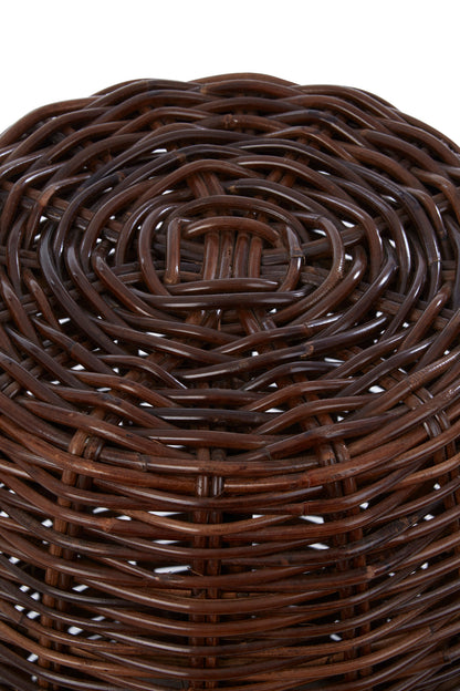 Honduras Natural Woven Rattan Boho Footstool