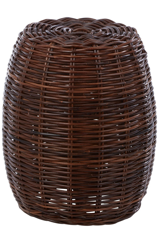 Honduras Natural Woven Rattan Boho Stool | Bali & Blue