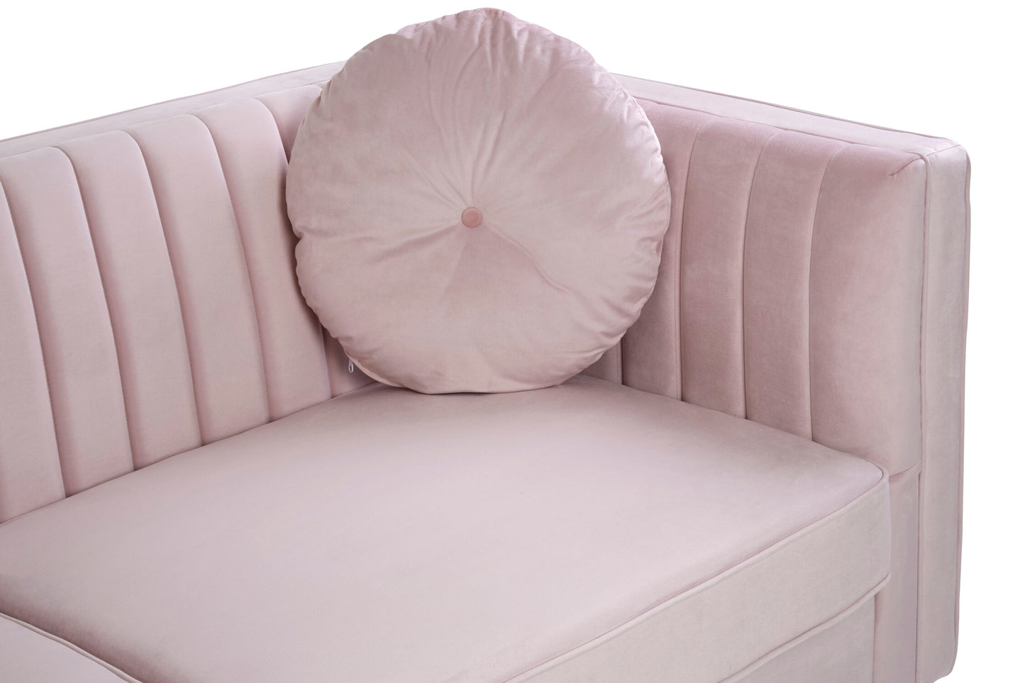 Faith Pink Three Seater Velvet Sofa