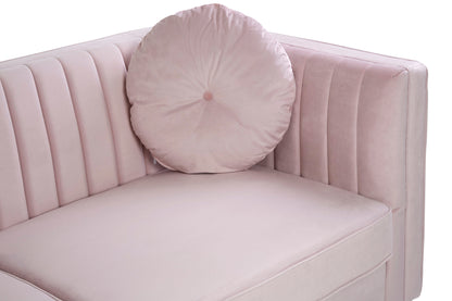 Faith Pink Three Seater Velvet Sofa