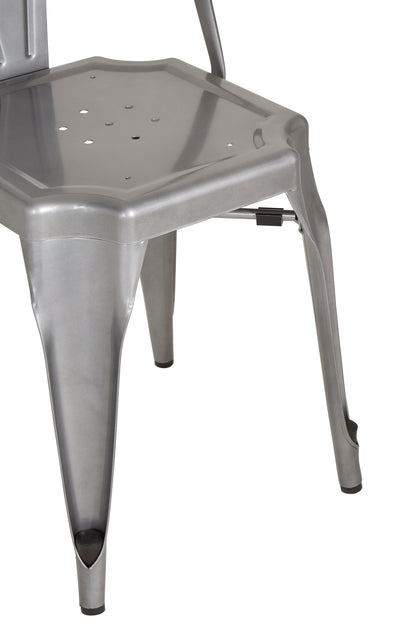 Industrial Grey Industrial Metal Dining Chair