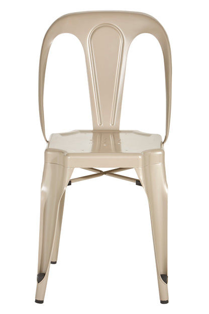 Industrial Champagne Industrial Metal Dining Chair