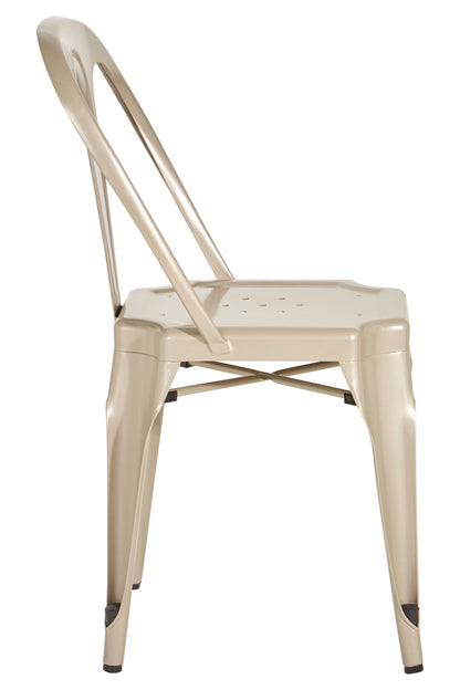 Industrial Champagne Industrial Metal Dining Chair