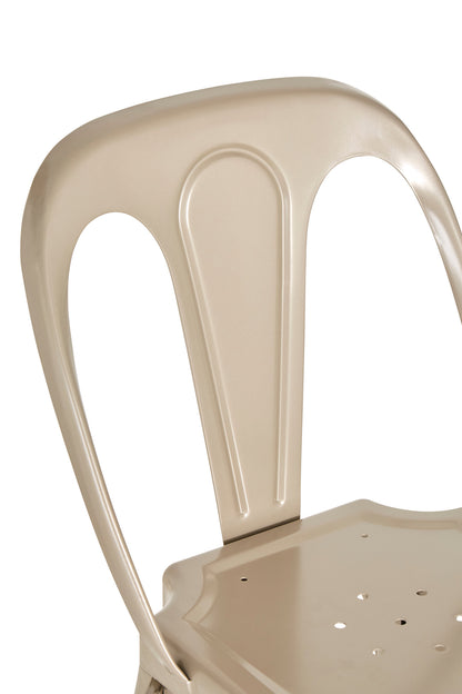 Industrial Champagne Industrial Metal Dining Chair