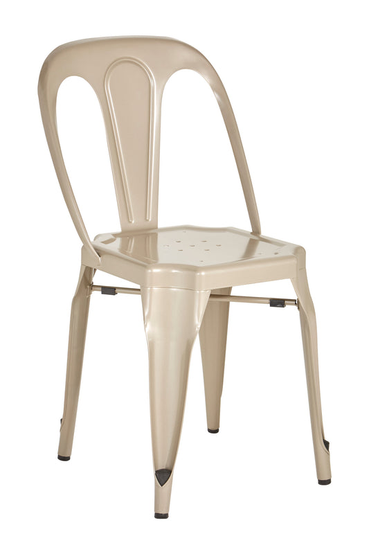 Industrial Champagne Industrial Metal Dining Chair