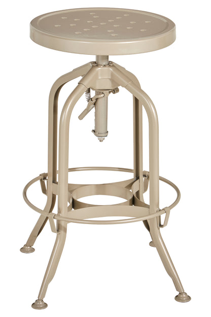 Cannes Champagne Industrial Adjustable Bar Stool