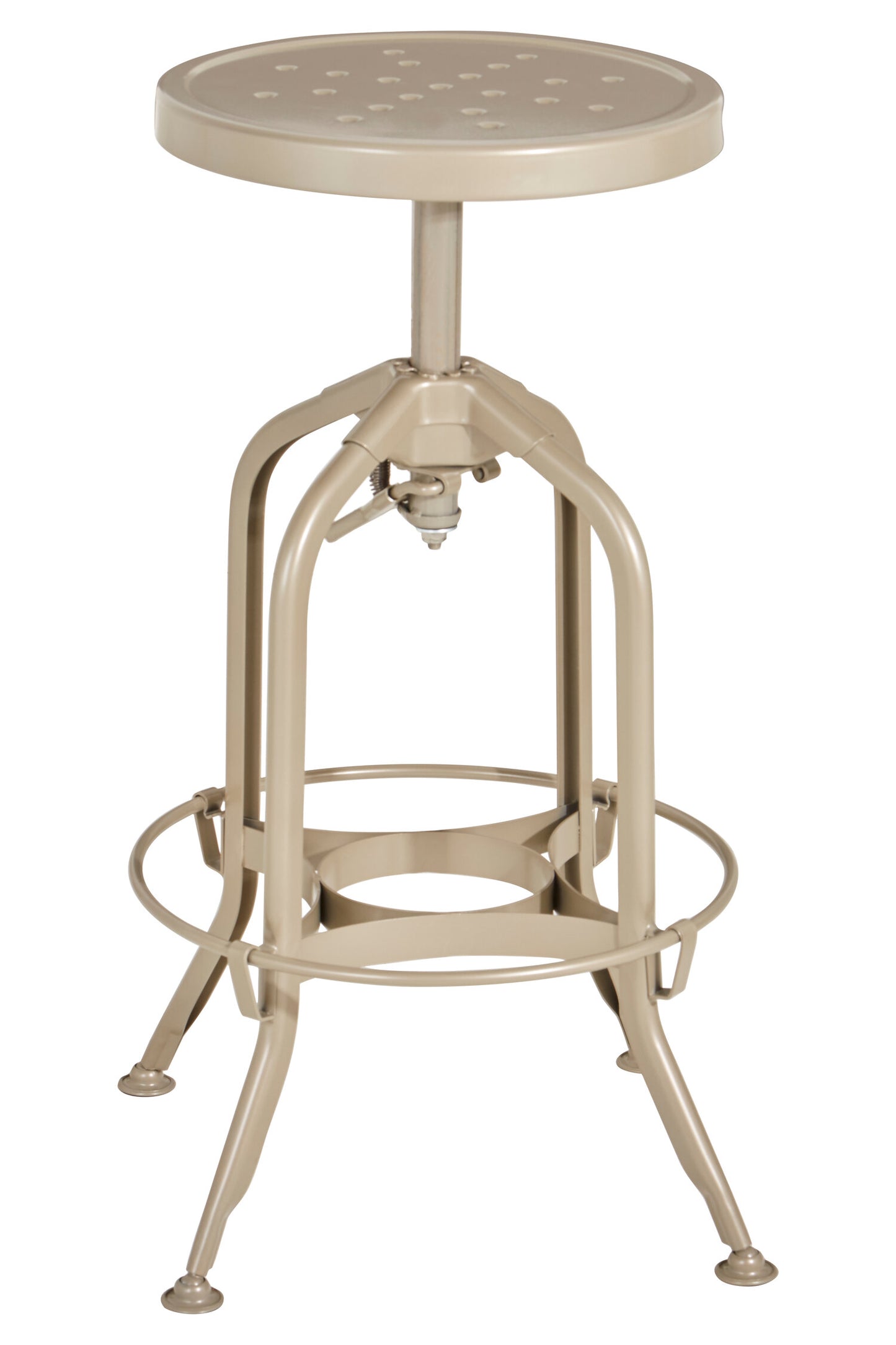 Cannes Champagne Industrial Adjustable Bar Stool
