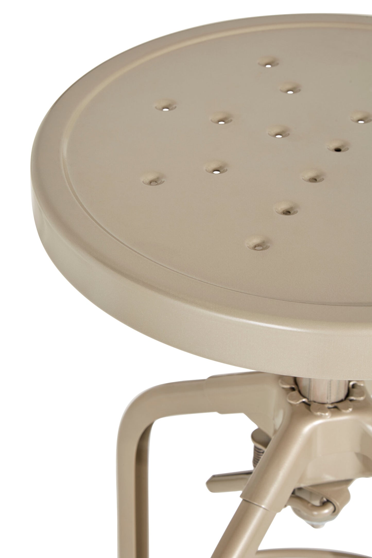 Cannes Champagne Industrial Adjustable Bar Stool