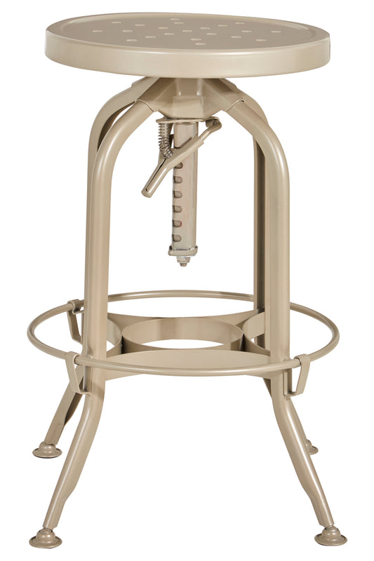 Cannes Champagne Industrial Adjustable Bar Stool | Bali & Blue