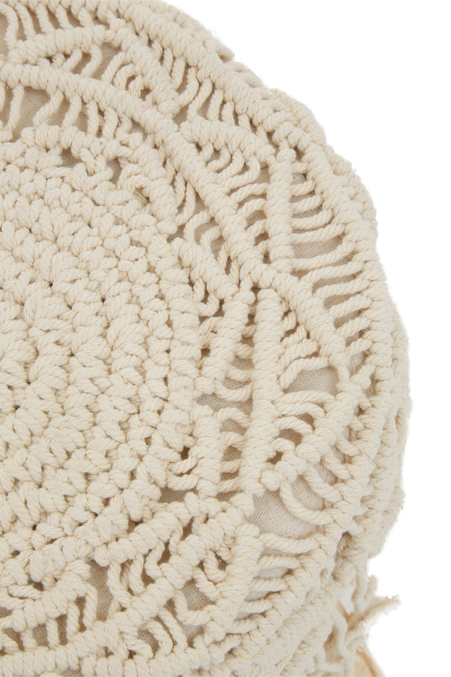 Gigi Natural Wood Boho Woven Seat Footstool