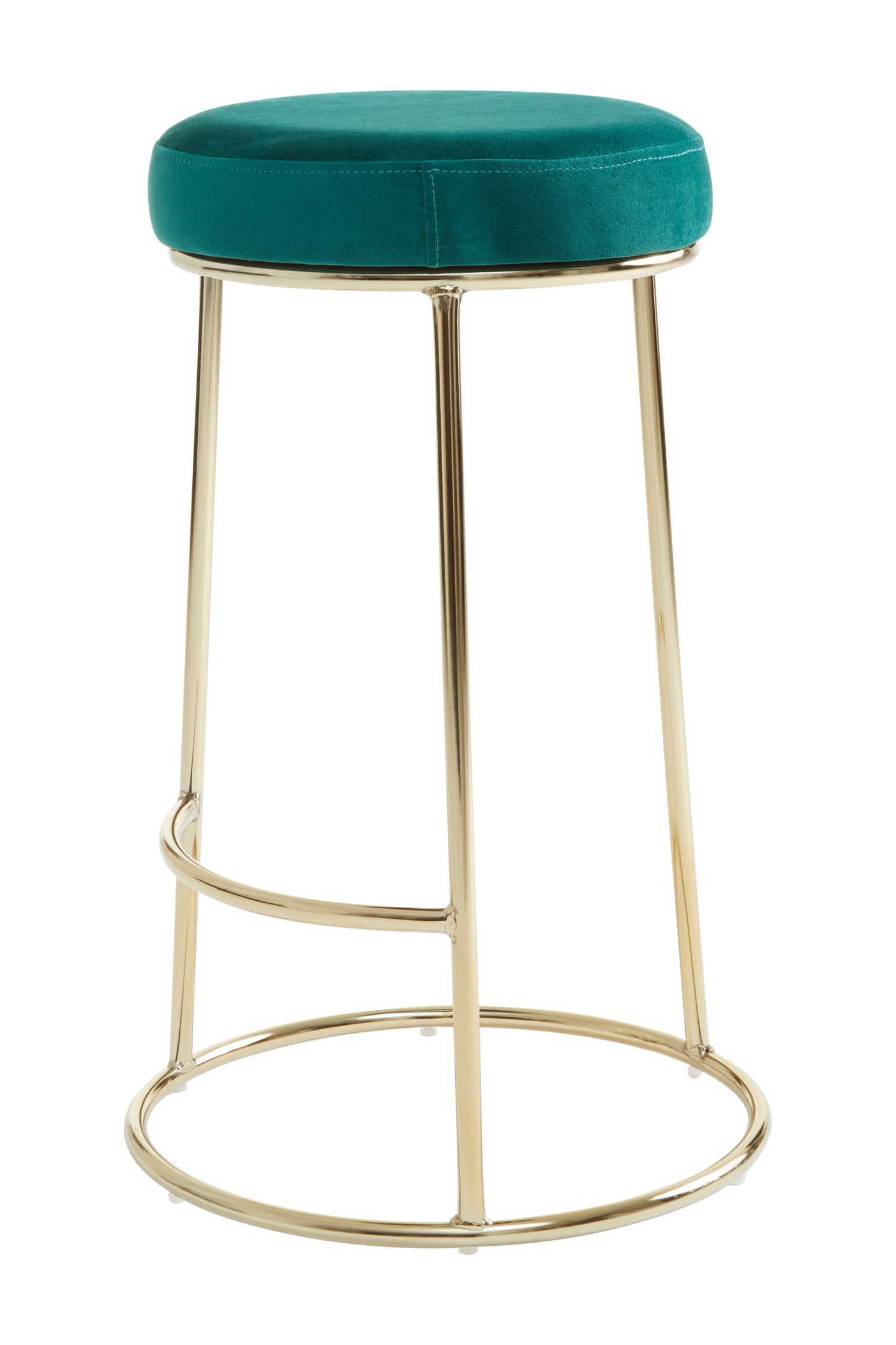 Mayfair Green Velvet Luxe Bar Stool