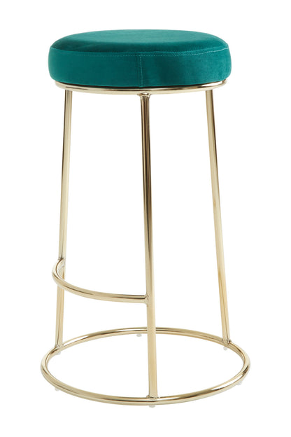 Mayfair Green Velvet Luxe Bar Stool