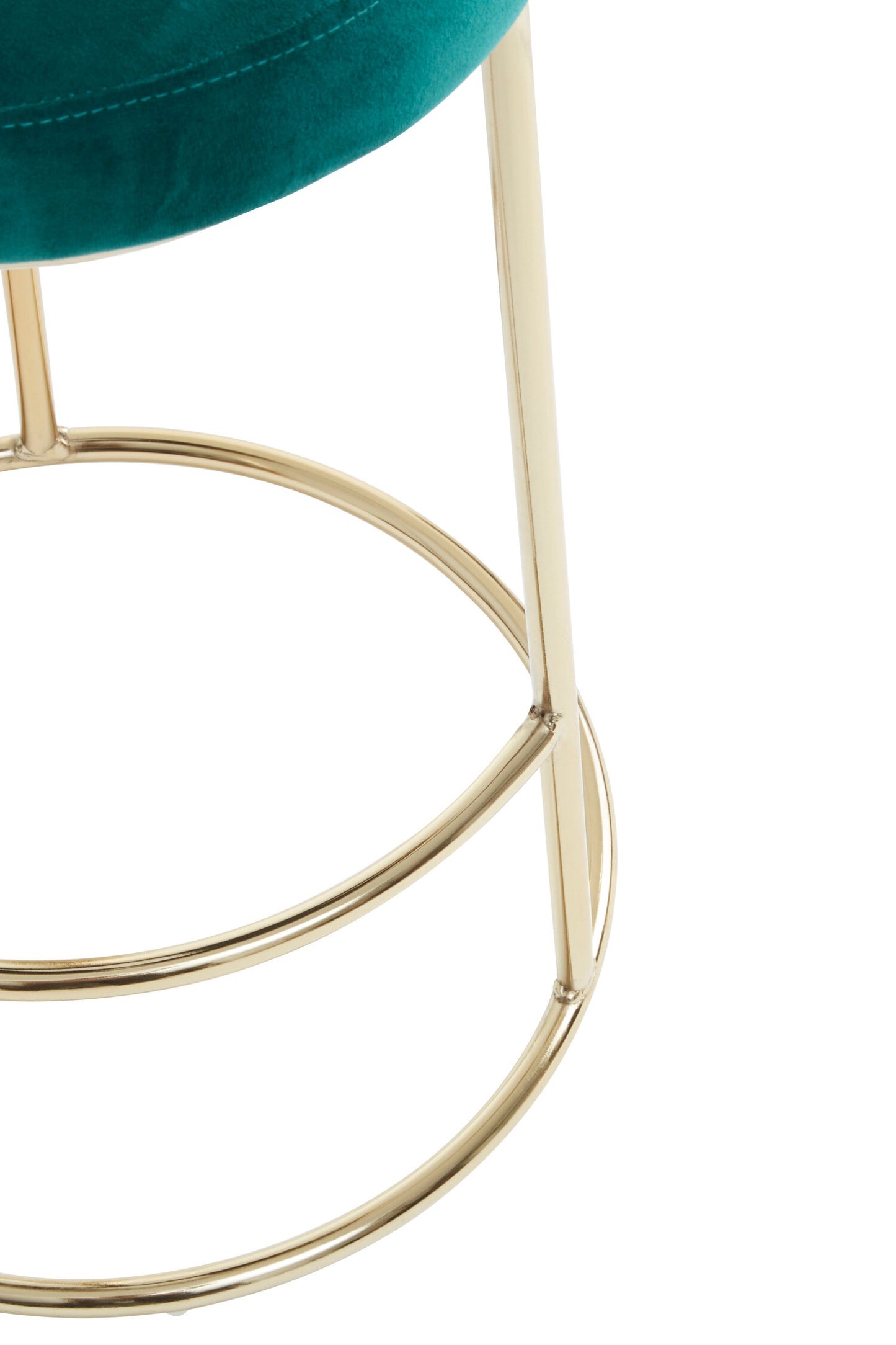 Mayfair Green Velvet Luxe Bar Stool