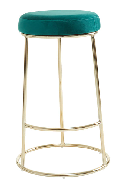 Mayfair Green Velvet Luxe Bar Stool | Bali & Blue
