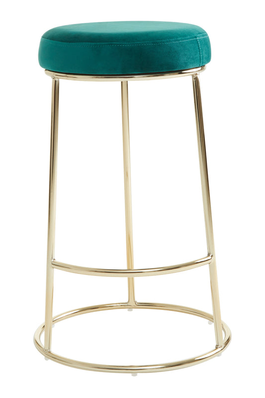Mayfair Green Velvet Luxe Bar Stool | Bali & Blue