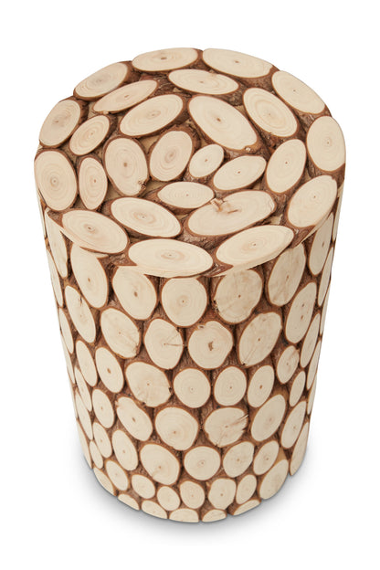 Rainforest Rustic Fir Wood Side Table Stool