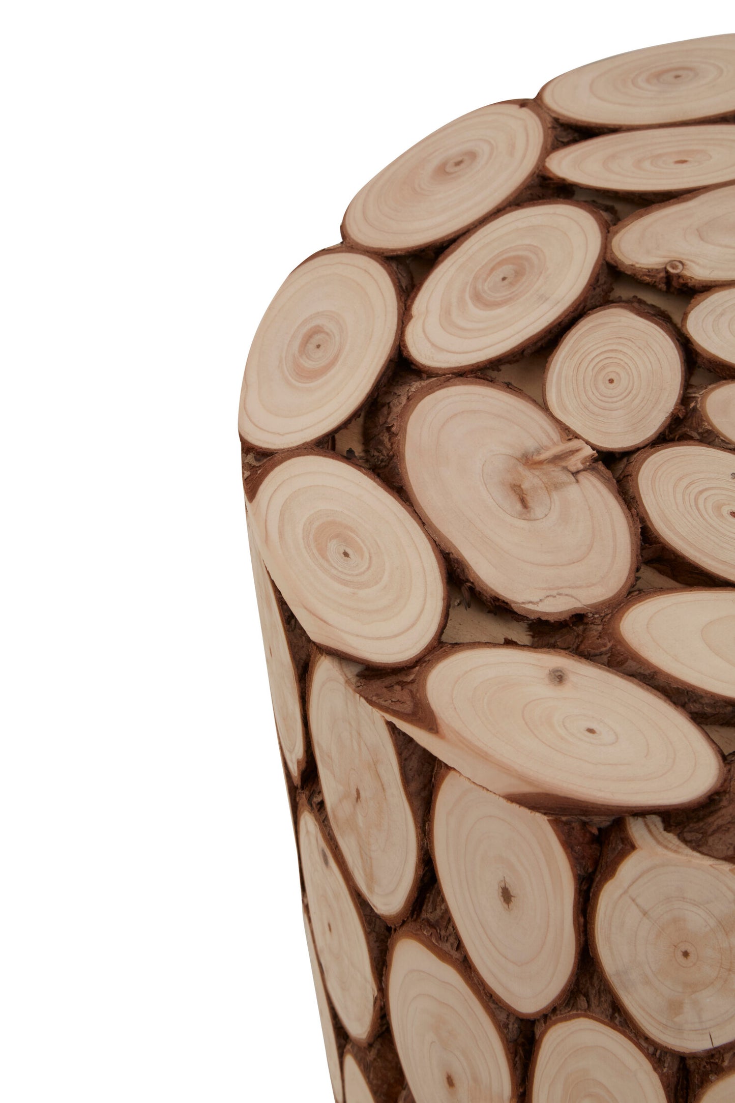 Rainforest Rustic Fir Wood Side Table Stool