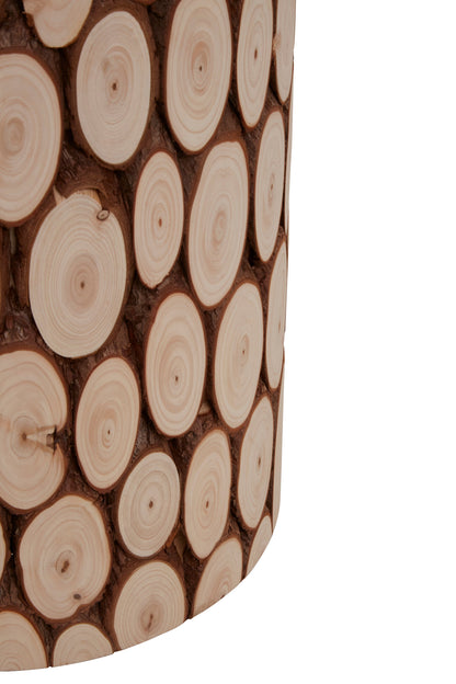 Rainforest Rustic Fir Wood Side Table Stool