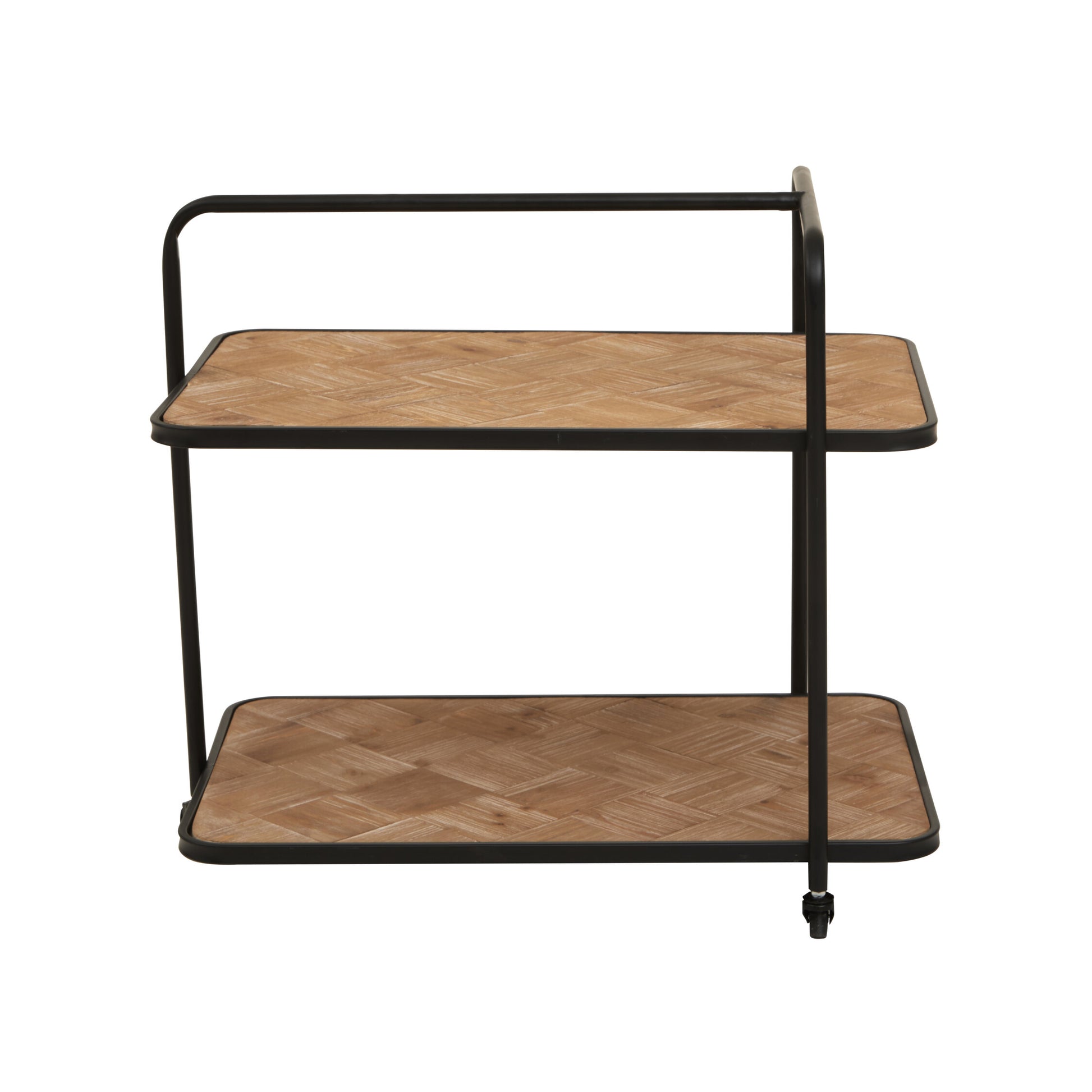 Alexander Parquet Fir Wood Industrial Bar Trolley | Bali & Blue