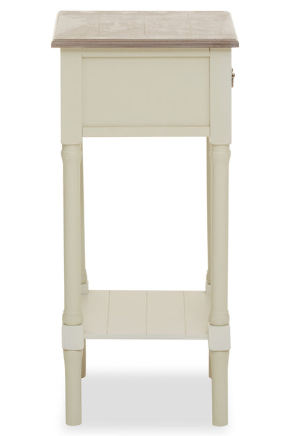 Cambridge One Drawer Ivory Side Table