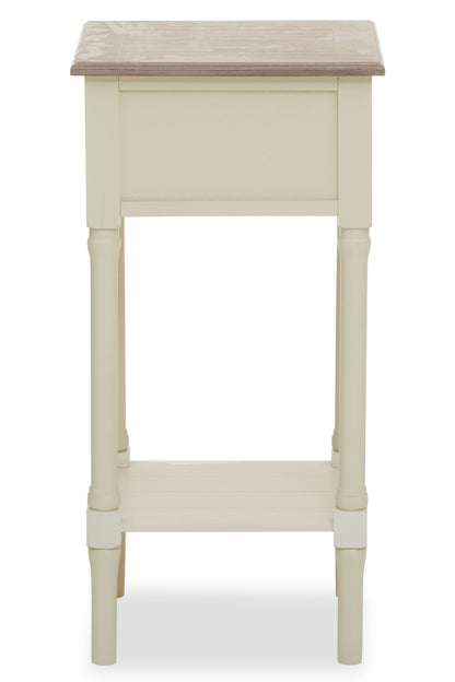 Cambridge One Drawer Ivory Side Table