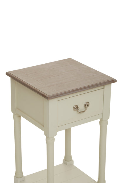 Cambridge One Drawer Ivory Side Table