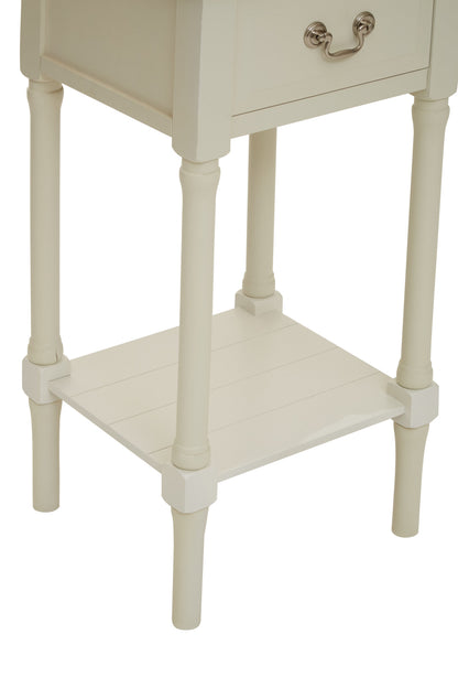 Cambridge One Drawer Ivory Side Table