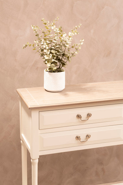 Cambridge 4 Drawer White Console Table
