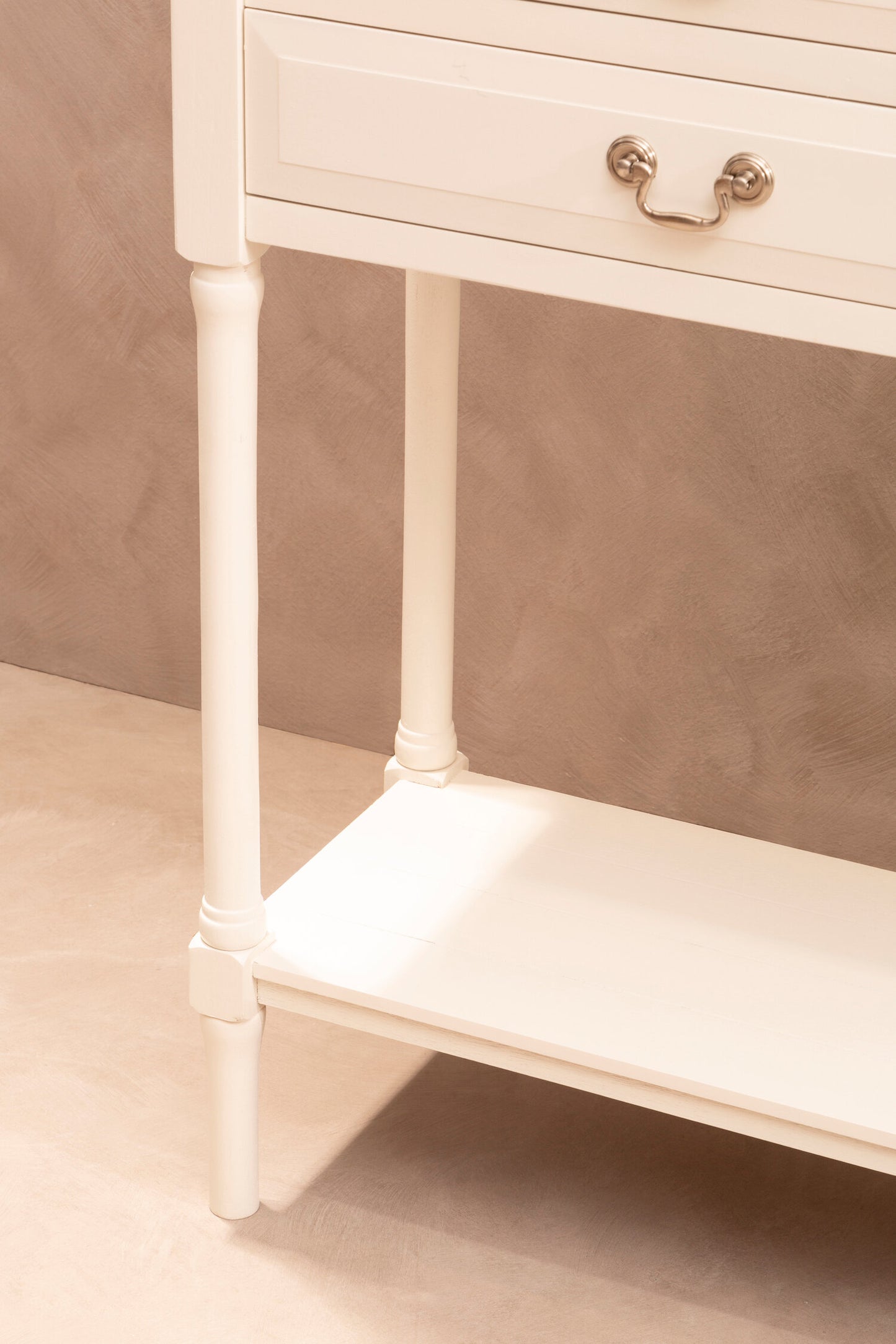 Cambridge 4 Drawer White Console Table