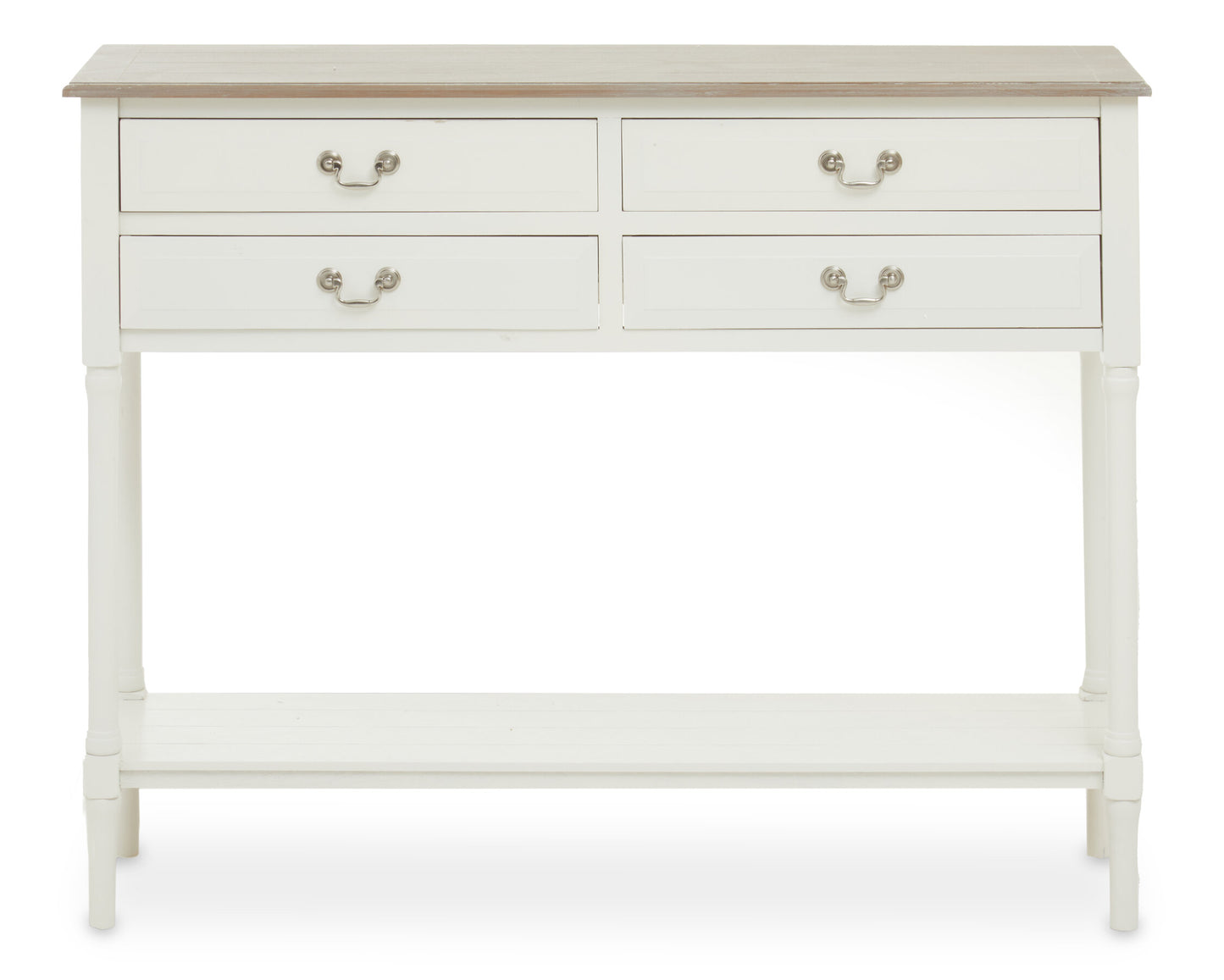 Cambridge 4 Drawer White Console Table