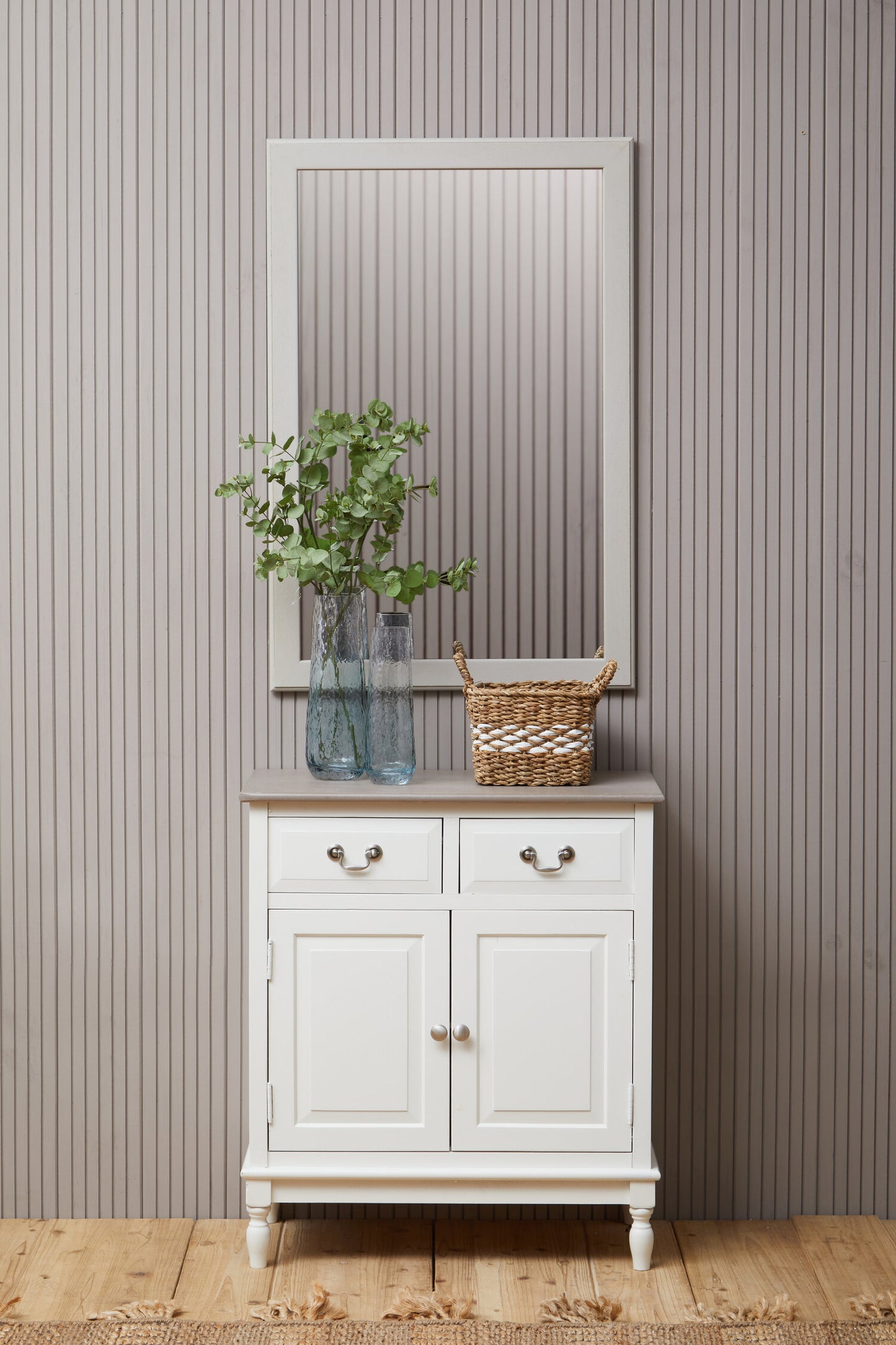 Cambridge 2 Drawer White Sideboard