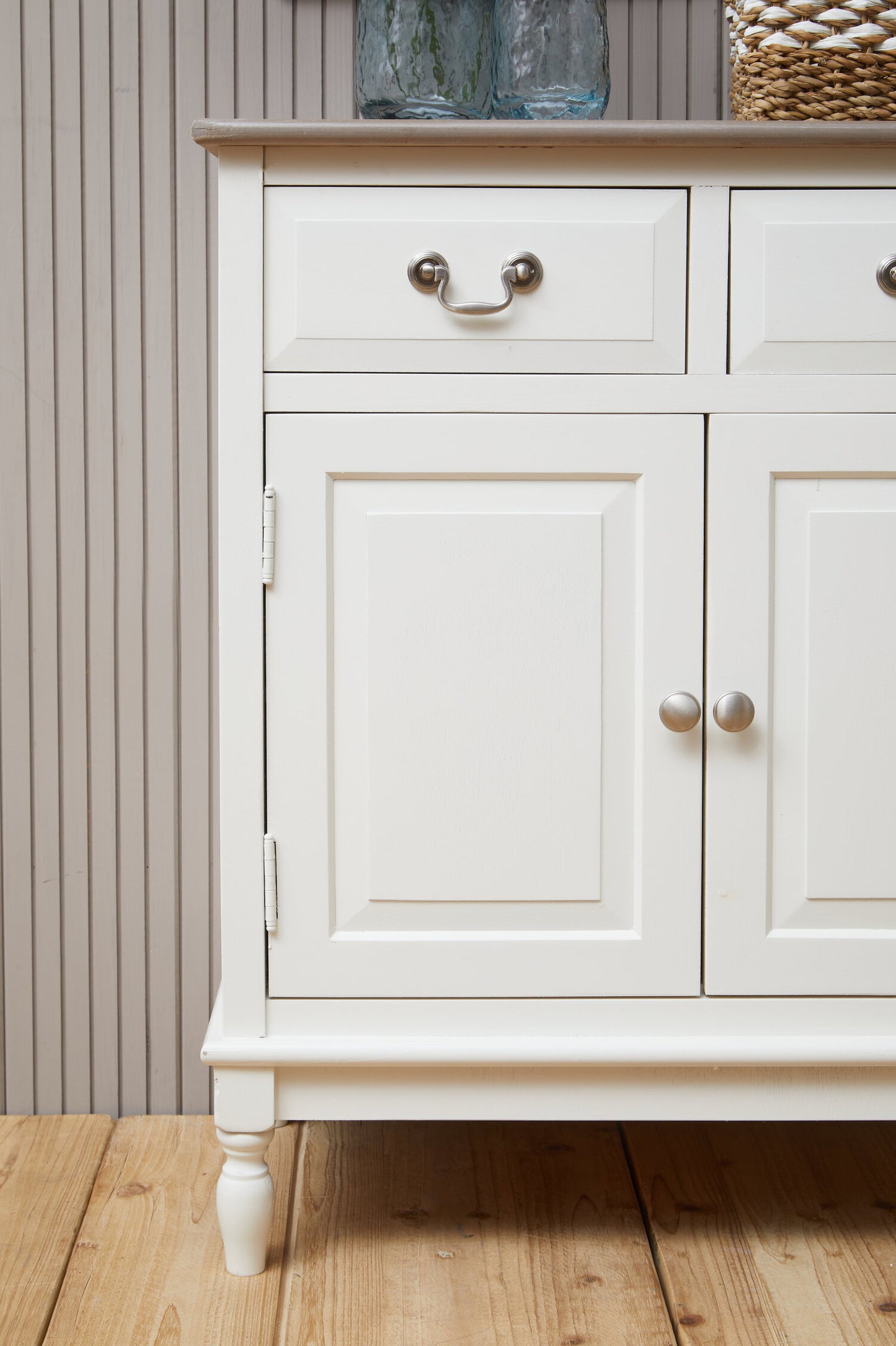 Cambridge 2 Drawer White Sideboard