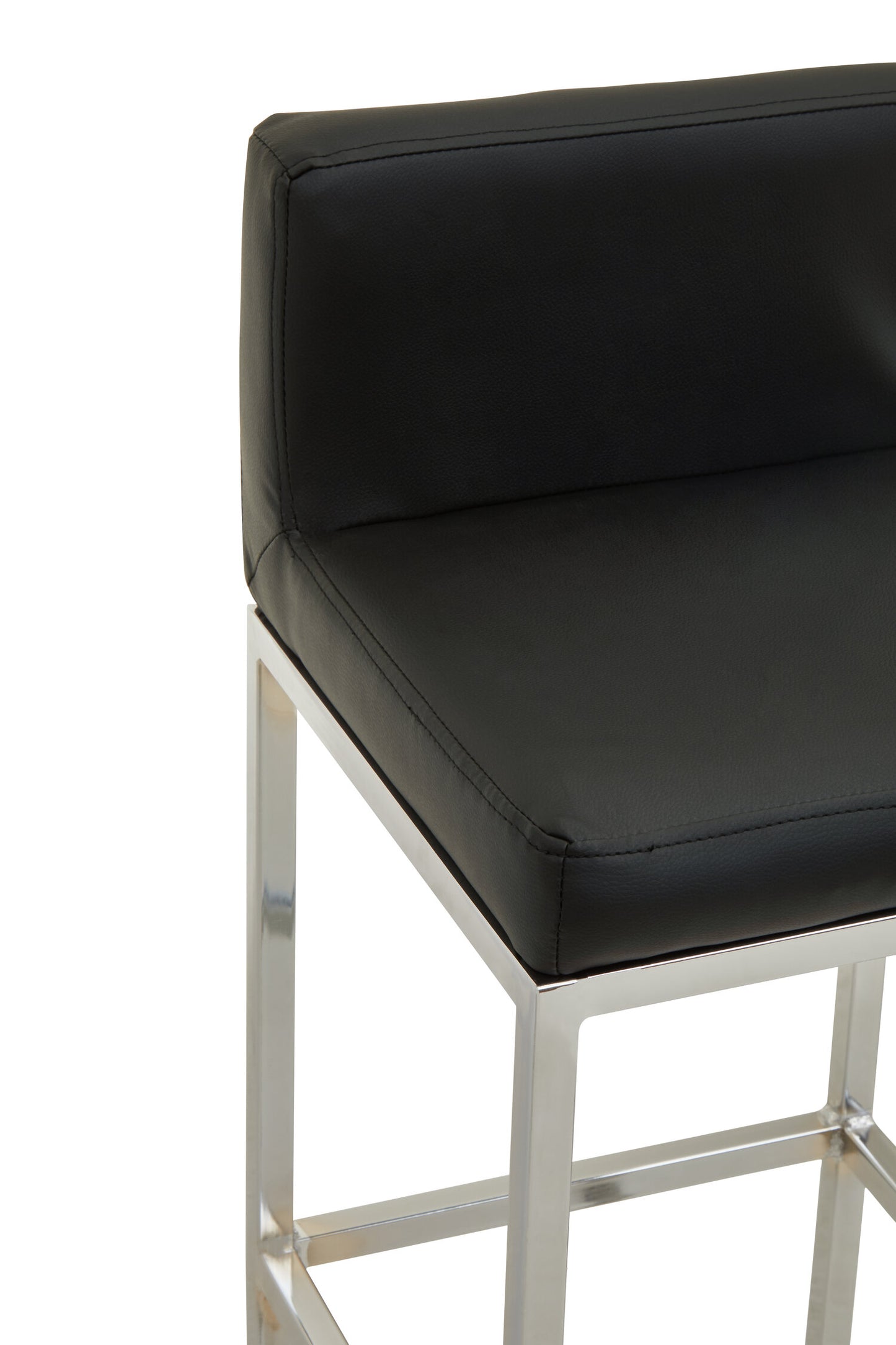 Grosvenor Black And Chrome Finish Bar Chair