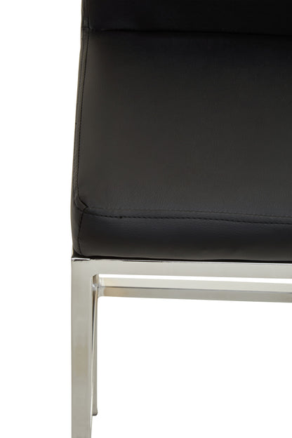 Grosvenor Black And Chrome Finish Bar Chair