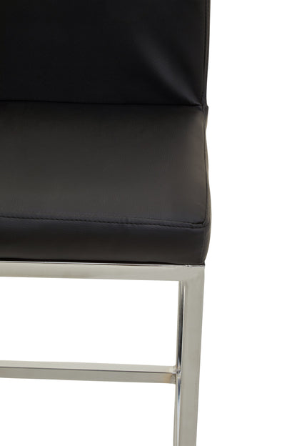 Grosvenor Black And Chrome Finish Bar Chair