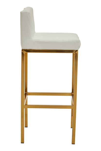 Grosvenor White And Gold Finish Bar Chair