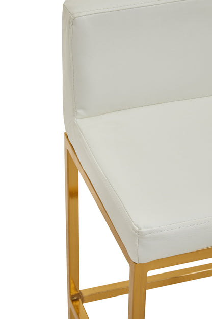 Grosvenor White And Gold Finish Bar Chair