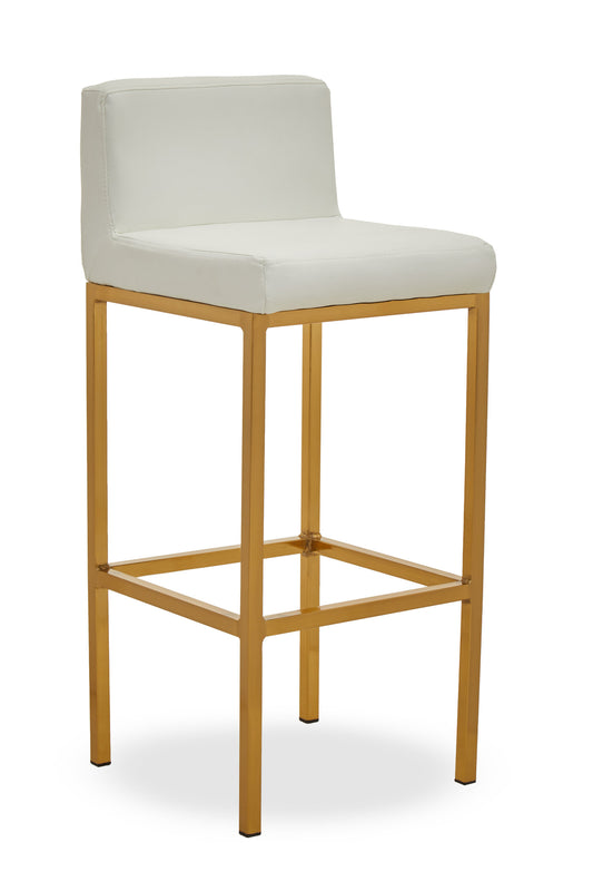 Grosvenor White And Gold Finish Bar Chair
