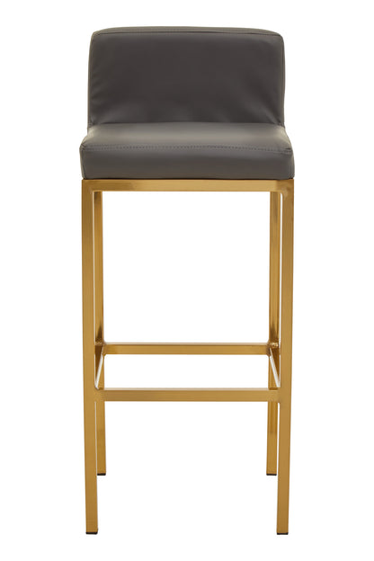 Grosvenor Dark Grey And Gold Finish Bar Chair