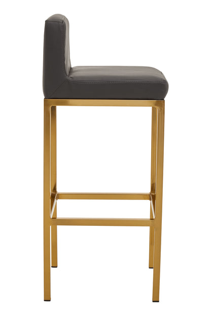 Grosvenor Dark Grey And Gold Finish Bar Chair