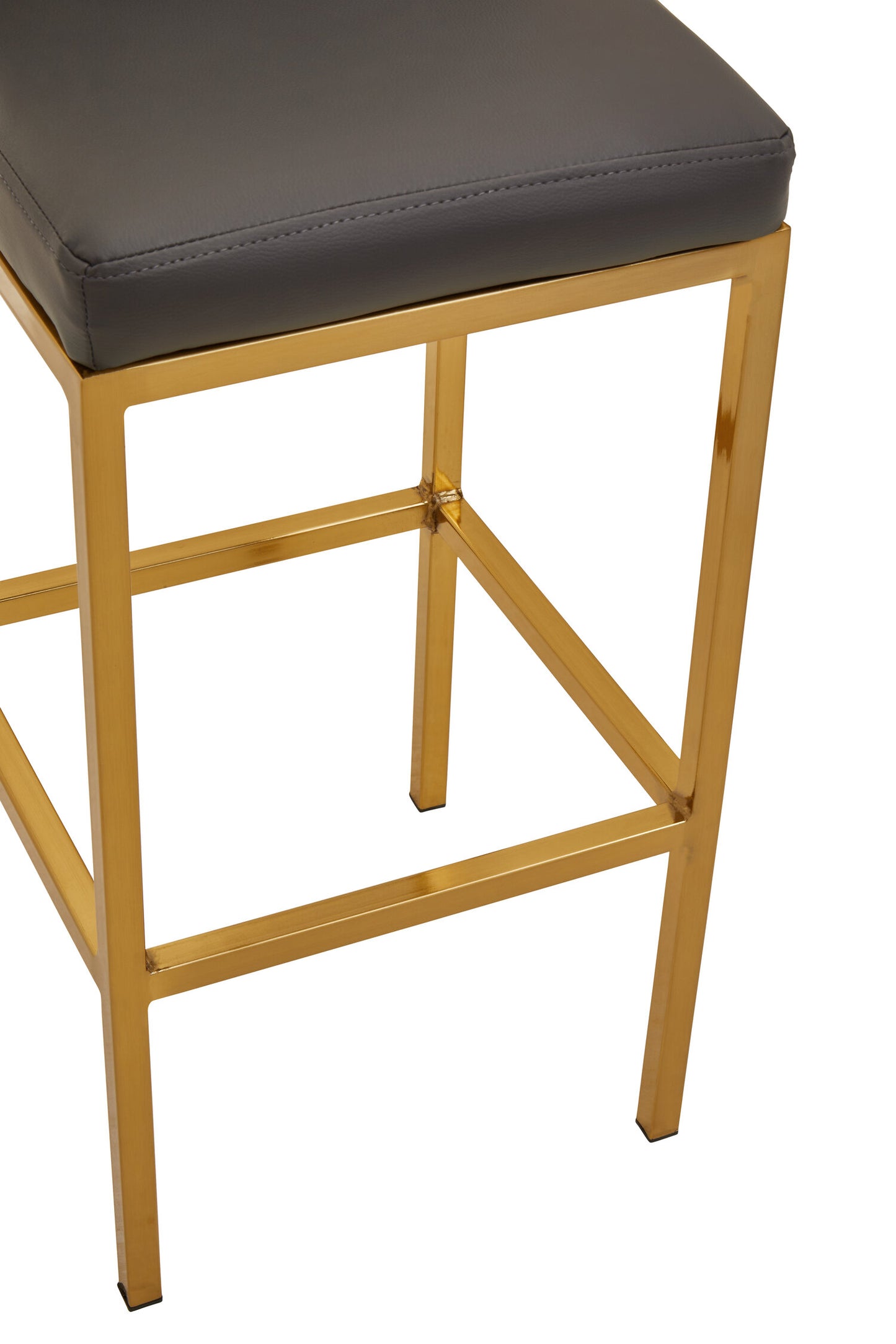 Grosvenor Dark Grey And Gold Finish Bar Chair