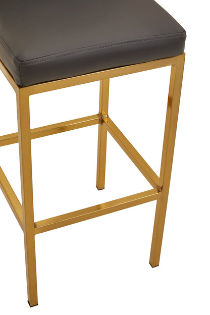 Grosvenor Dark Grey And Gold Finish Bar Chair