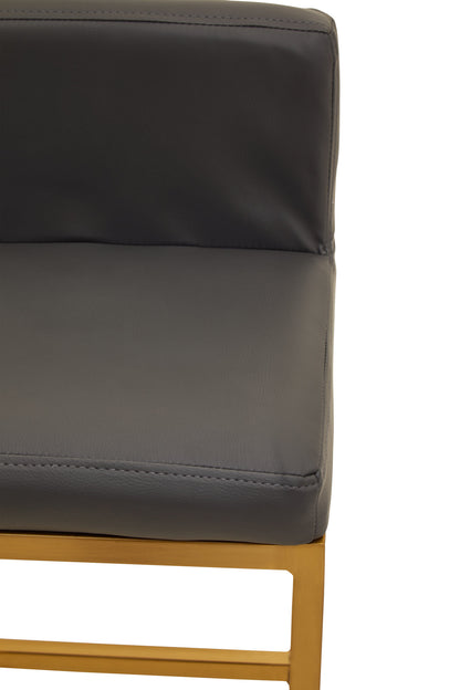 Grosvenor Dark Grey And Gold Finish Bar Chair